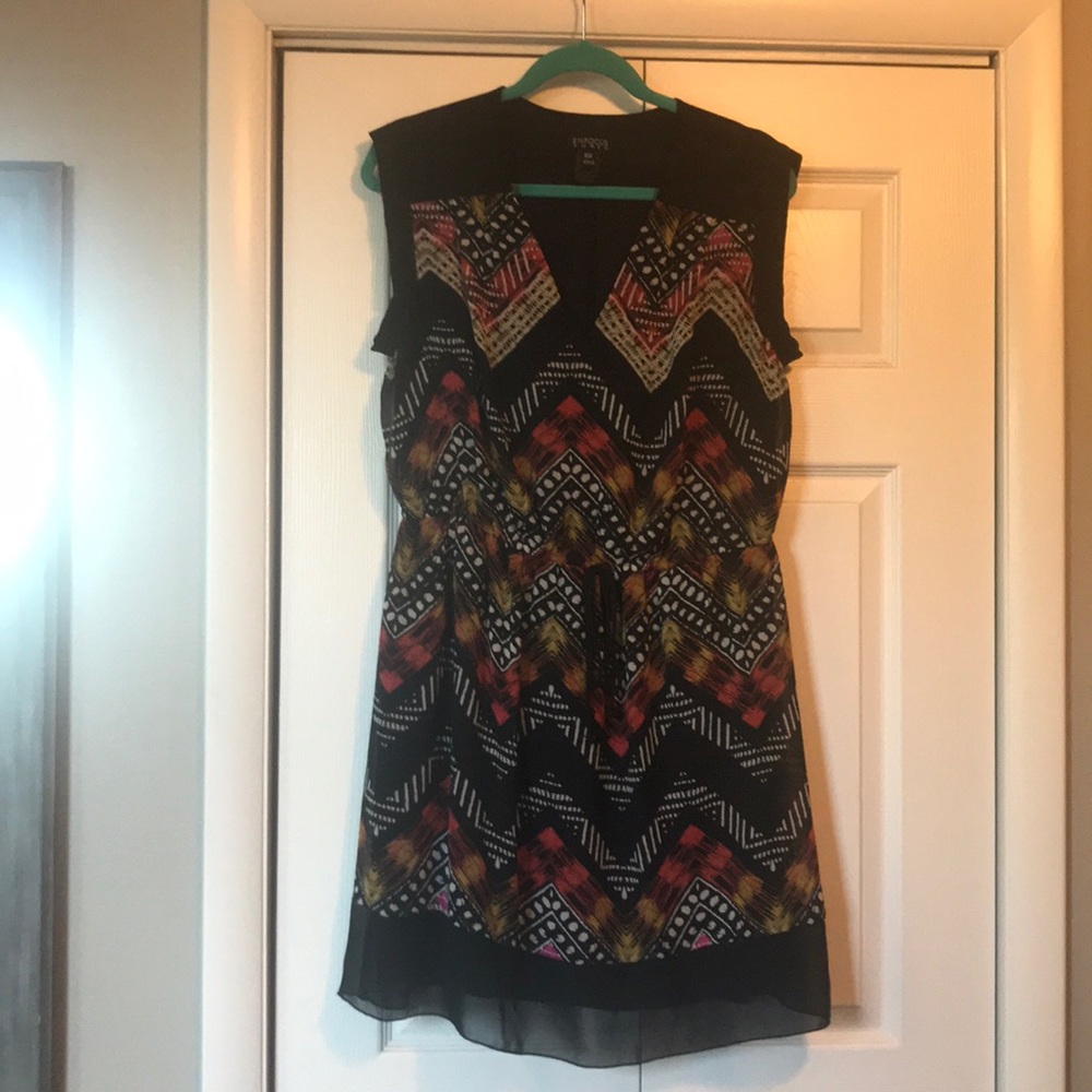 Patterned Mini Dress